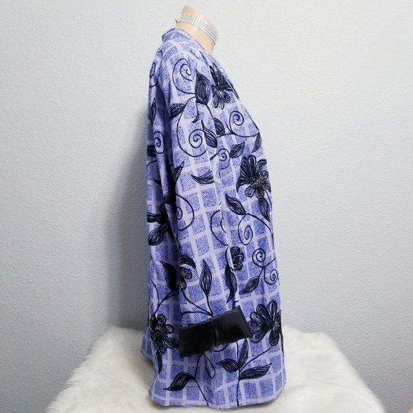 Vintage 90's 2000's Y2K hippie boho beaded art glam jacket LARGE - Picture 4 of 5